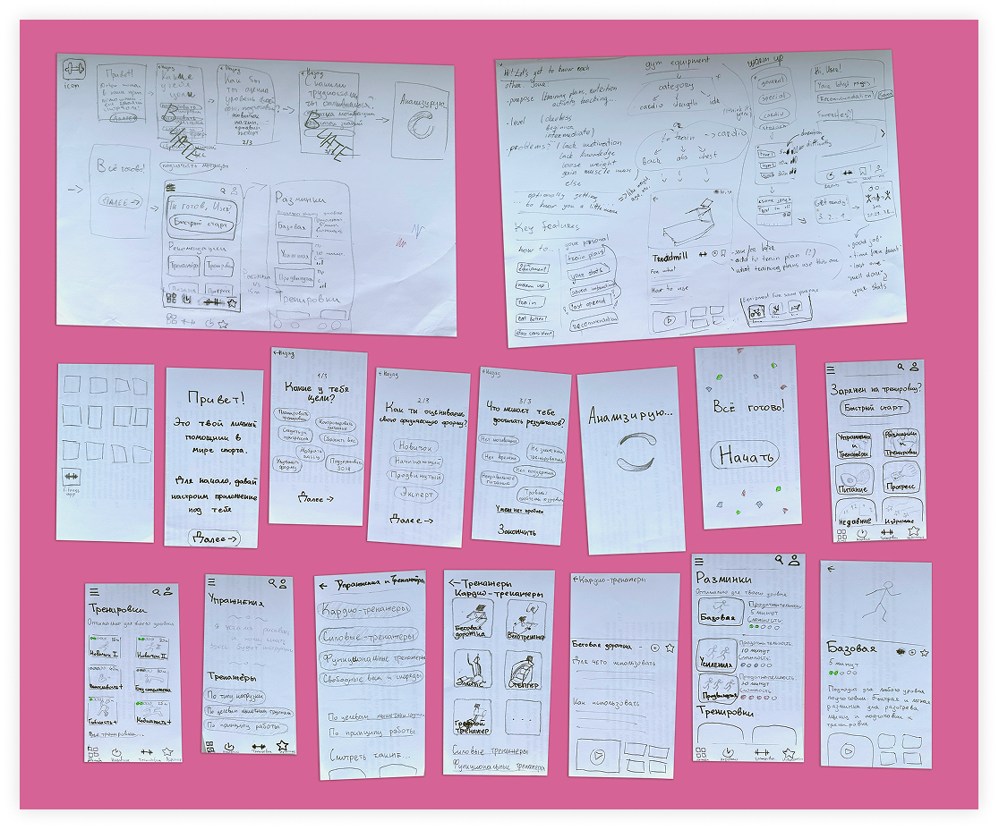 Low-fidelity paper prototype