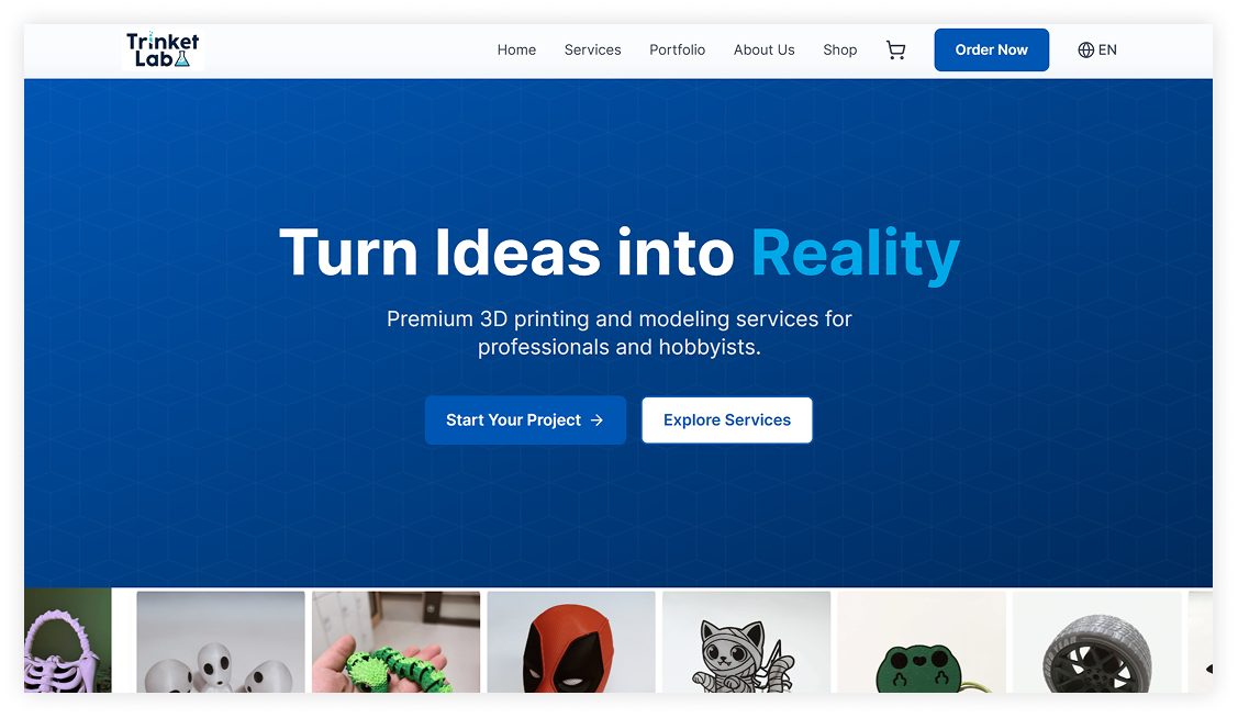 TrinketLab website use example